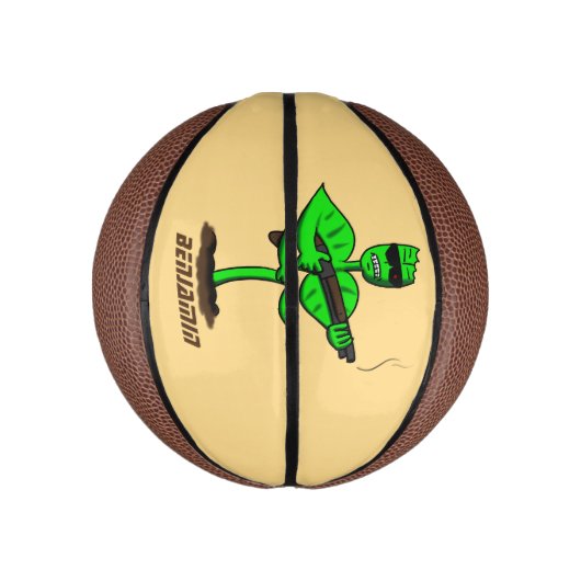 Germinator Cyborg Pflanze lustiger Cartoon Mini Basketball (Vertikal)