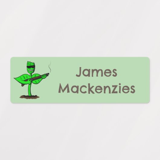 Germinator Cyborg Pflanze lustiger Cartoon persona Etiketten (Design 2)