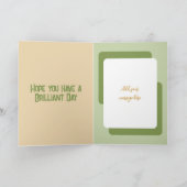 Gerne Geburtstag Foto Grün Gold Karte (Innenseite)