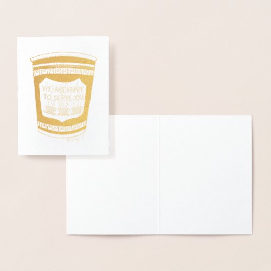 Gerne servieren Sie NYC Griechisch Diner Coffee Cu Folienkarte (Anzeige)