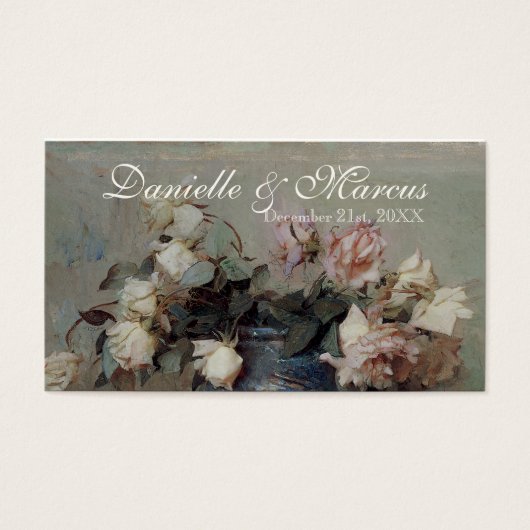 Gerne Tags - Impressionist Cream Pink Roses (Vorderseite)