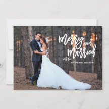 Gerne und Verheiratete Weihnachts-Script-Fotokarte