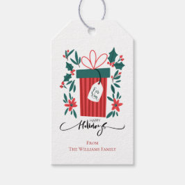 Gerne Weihnachtsgeschenk und Blume Geschenkanhänger