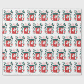 Gerne Weihnachtsgeschenk und Blume Geschenkpapier (Flach)