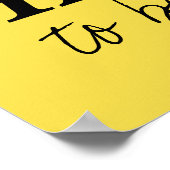 gerne Zuhause Zitat Poster hellgelb (Ecke)