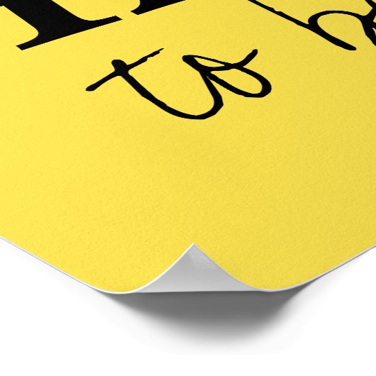 gerne Zuhause Zitat Poster hellgelb (Ecke)