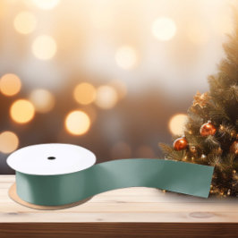 Geröllte Elegance - Aquamariner Fester Ozean Satinband