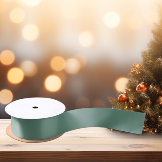 Geröllte Elegance - Aquamariner Fester Ozean Satinband