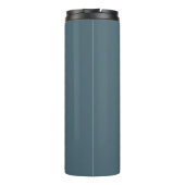 Geröllte Elegance - Schwarz-Monogramm Thermosbecher (Rückseite)