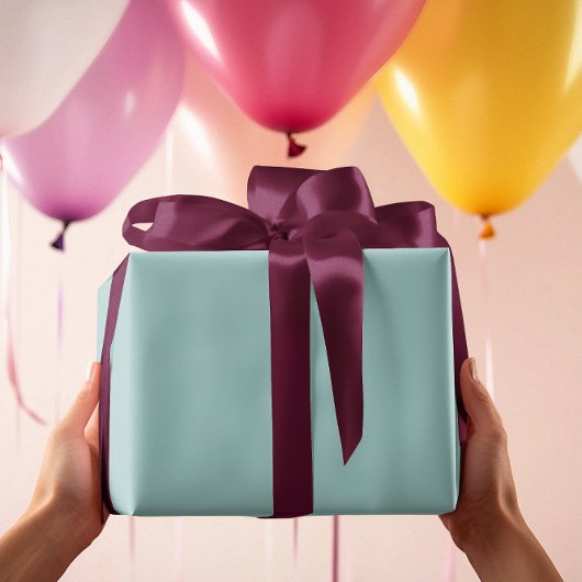 Geröllte Elegance - Solid, ruhig, türkis Geschenkpapier