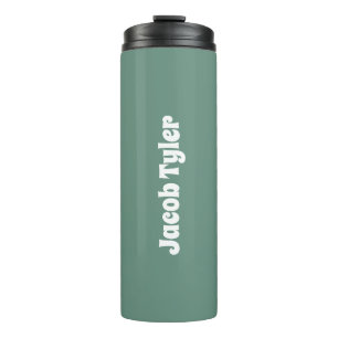 Geröllte Eleganz - Aquamarin anpassbare Ocean Thermosbecher