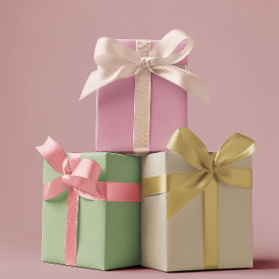 Geröllte Eleganz - Festes Set 3 Geschenkpapier Set