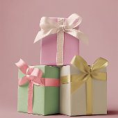 Geröllte Eleganz - Festes Set 3 Geschenkpapier Set