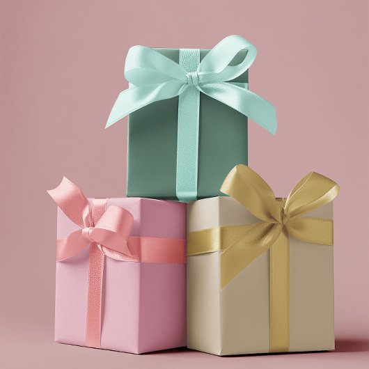 Geröllte Eleganz - Festes Set 4 Geschenkpapier Set