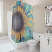 Geröllte Sonnenblume Duschvorhang (Beispiel)