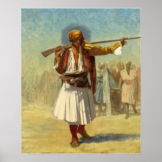 Gérôme - Albanischer Offizier (Offizier Arnaoute) Poster (Vorne)