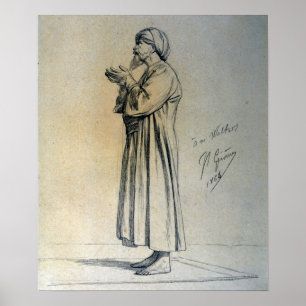 Gérôme - Arabischer Mann beim Gebet Poster