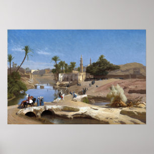 Gérôme - Aussicht auf Medinet El Fayoum Poster