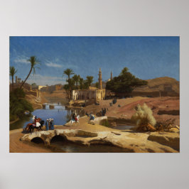 Gérôme - Aussicht auf Medinet El Fayoum Poster