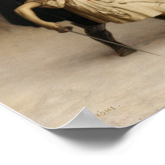 Gérôme - Der Duell nach der Masquerade Poster (Ecke)