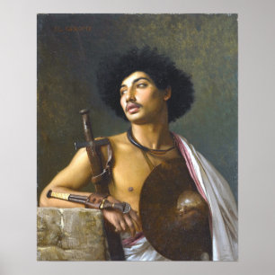 Gérôme - Ein Bischari-Krieger Poster