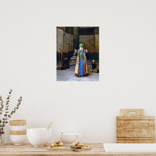 Gérôme - ein Sultan im Gebet 1887 Poster (Küche)