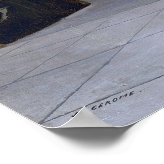 Gérôme - ein Sultan im Gebet 1887 Poster (Ecke)