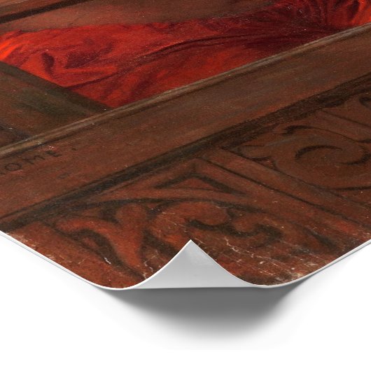 Gérôme - Frau auf einem Balkon Poster (Ecke)