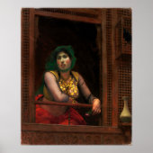 Gérôme - Frau auf einem Balkon Poster (Vorne)