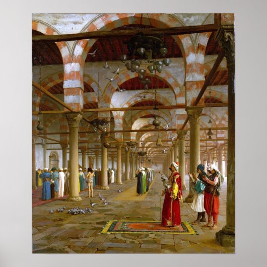 Gérôme - Gebet in der Moschee Poster (Vorne)