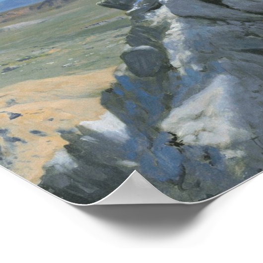 Gérôme - Lion on Watch Poster (Ecke)