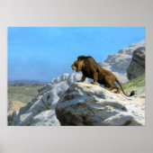 Gérôme - Lion on Watch Poster (Vorne)
