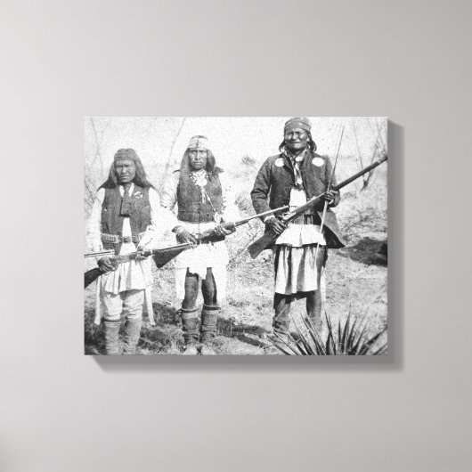 Geronimo and three of his Apache warriors, 1886 Leinwanddruck (Vorderseite)