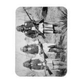 Geronimo and three of his Apache warriors, 1886 Magnet (Vertikal)