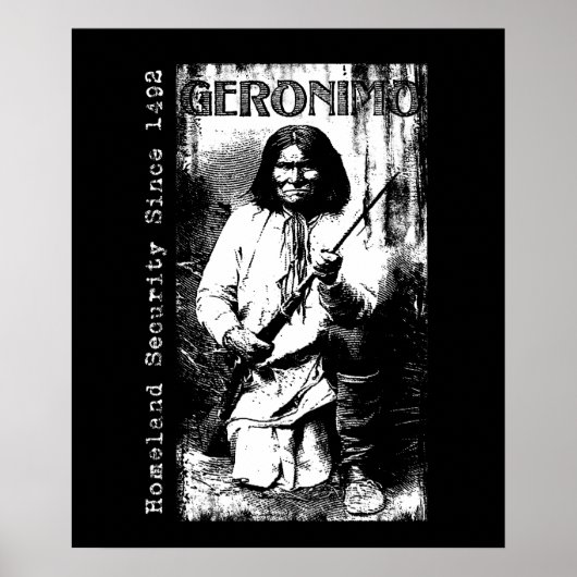Geronimo Art Native American Apache Illustration Poster (Vorne)