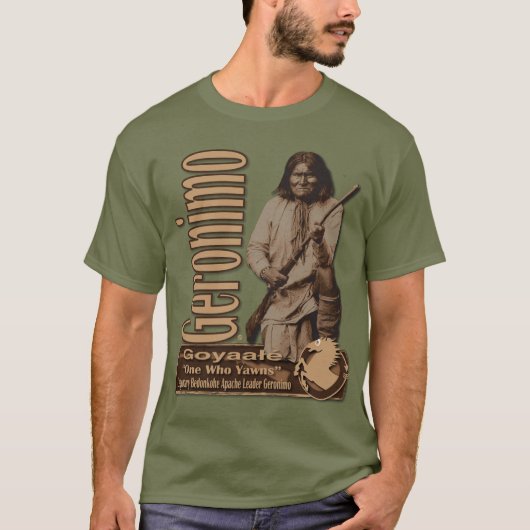 Geronimo Bedonkohe Apache Führer T-Shirt (Vorderseite)