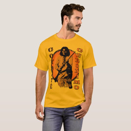 Geronimo Bedonkohe Chiricahua Führer T-Shirt (Vorne ganz)