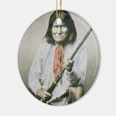 Geronimo (farbiges Foto) Keramikornament (Links)