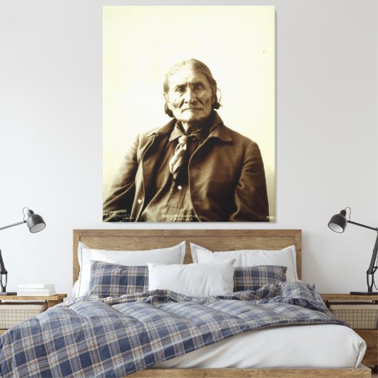 Geronimo (Guiyatle) Apache Native Amerikanische Ur Leinwanddruck (Insitu (Schlafzimmer))