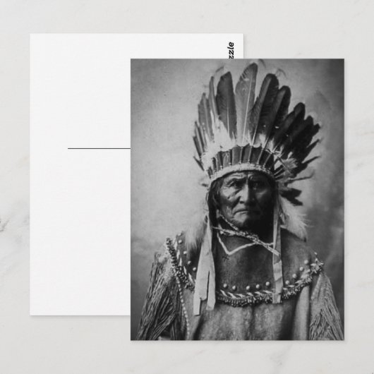 Geronimo im Kopfkleid Postkarte (Vorne/Hinten)