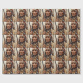 Geronimo Indian Chief Warrior Portrait Geschenkpapier (Flach)