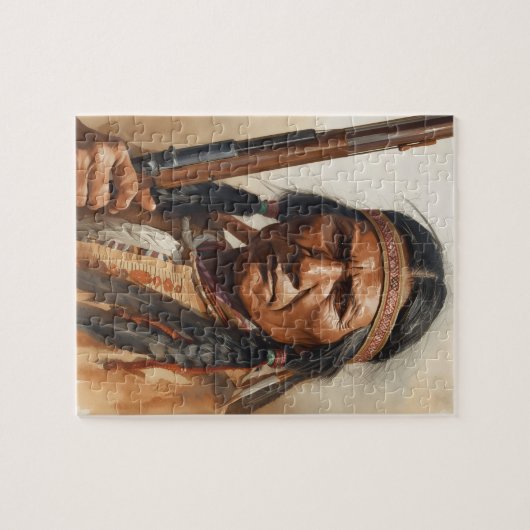 Geronimo Indian Chief Warrior Portrait Puzzle (Horizontal)