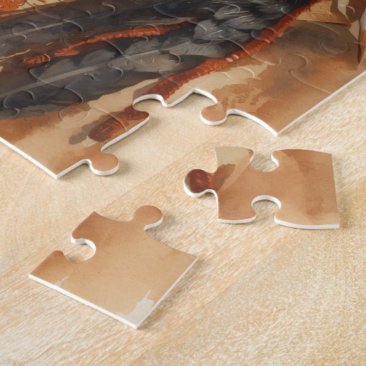 Geronimo Indian Chief Warrior Portrait Puzzle (Seite)