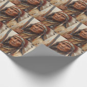 Geronimo Indianischer Häuptling Krieger Portrait Geschenkpapier (Ecke)