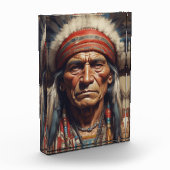 Geronimo Indischer Chefkrieger Portrait Fotoblock (Links)
