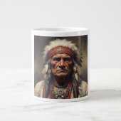 Geronimo Indischer Chefkrieger Portrait Jumbo-Tasse (Vorderseite)