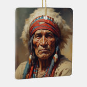 Geronimo Indischer Chefkrieger Portrait Keramikornament (Rechts)