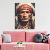 Geronimo Indischer Chefkrieger Portrait Leinwanddruck (Insitu (Wohnzimmer))
