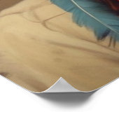 Geronimo Indischer Chefkrieger Portrait Poster (Ecke)