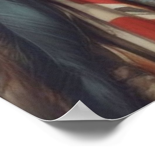 Geronimo Indischer Chefkrieger Portrait Poster (Ecke)